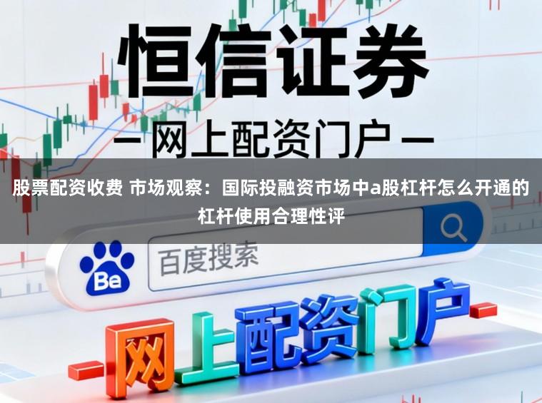 股票配资收费 市场观察：国际投融资市场中a股杠杆怎么开通的杠杆使用合理性评